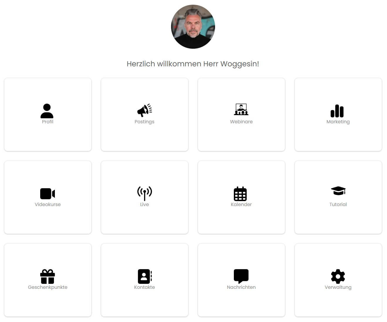 Das Cockpit – von hieraus steuern Sie Ihre Aktivitäten
